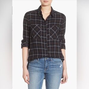 BP Plaid Tunic Button Down Shirt